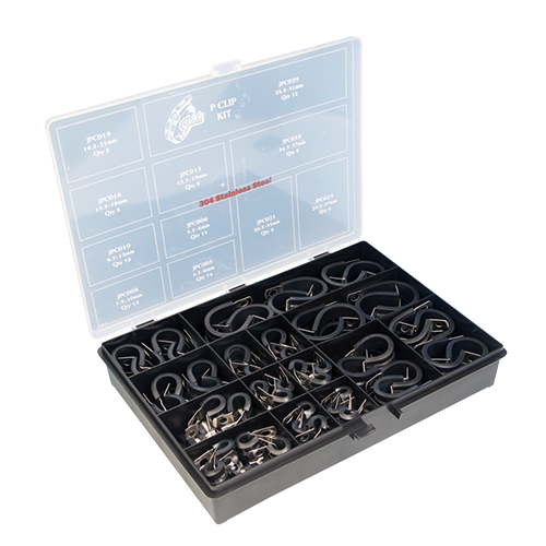 Jubilee P Clip Kit SS 110pc
